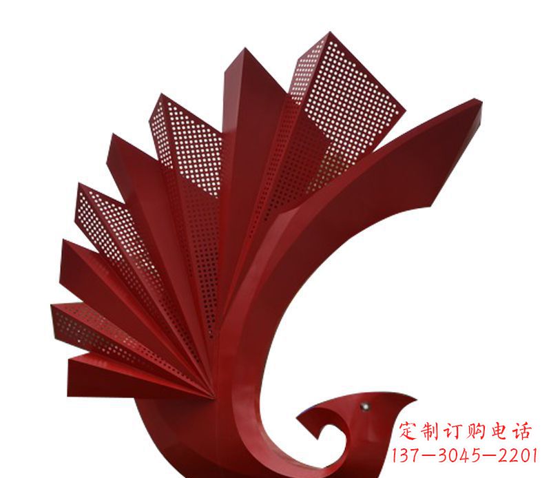泰州广场不锈钢孔雀造型雕塑