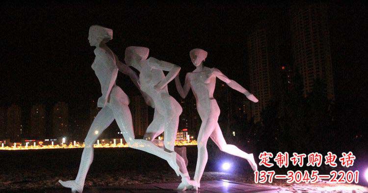 泰州优雅靓丽的女性不锈钢跑步雕塑