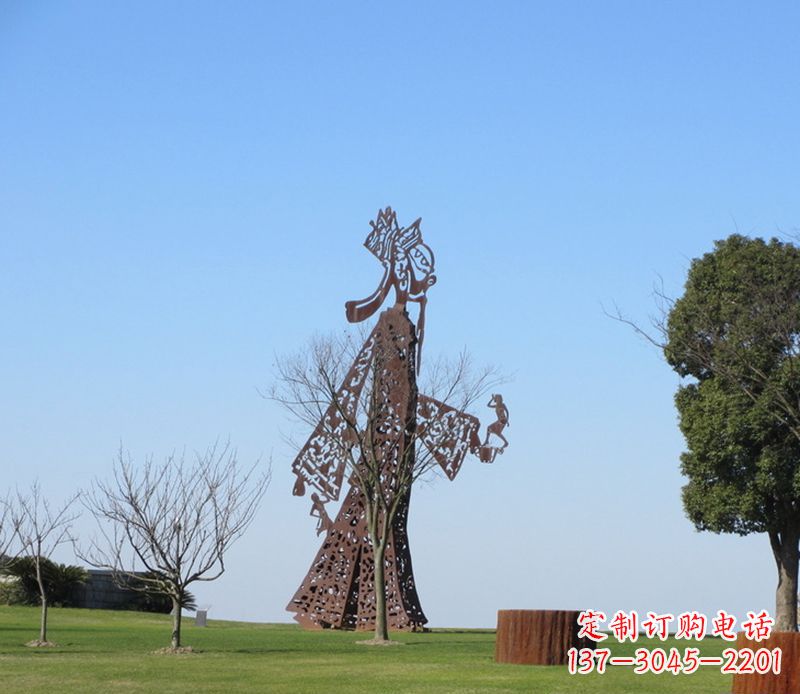 泰州全新不锈钢艺术皮影戏雕塑