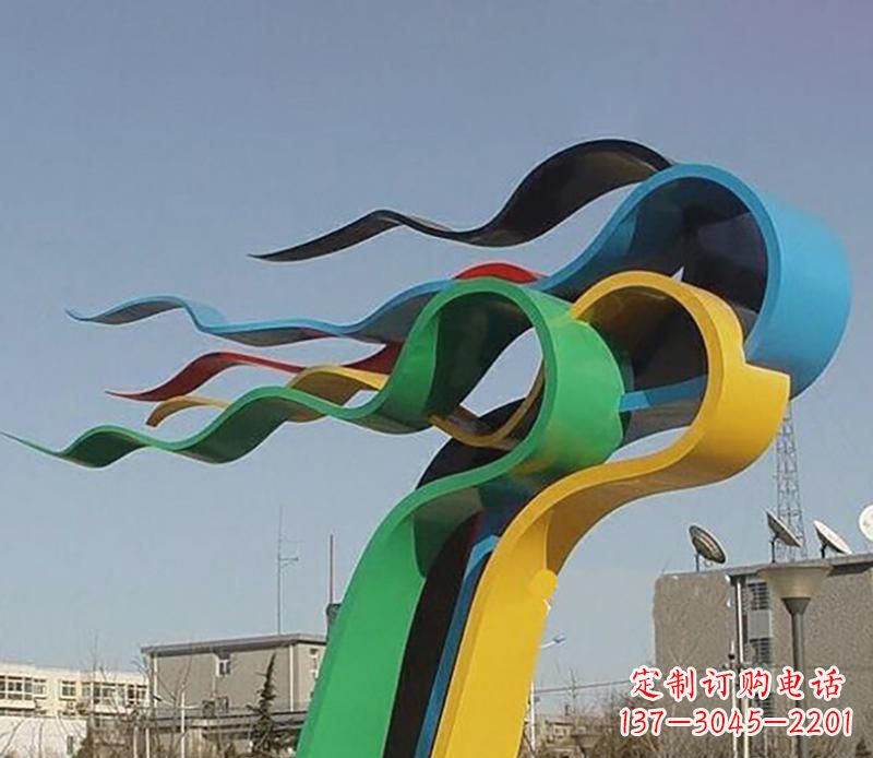 泰州现代时尚飘带景观雕塑