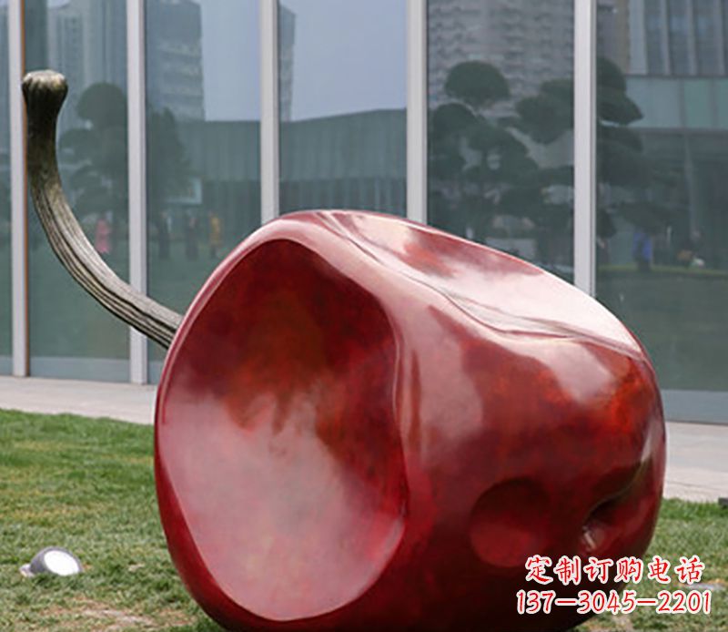 泰州优雅大气的不锈钢苹果雕塑