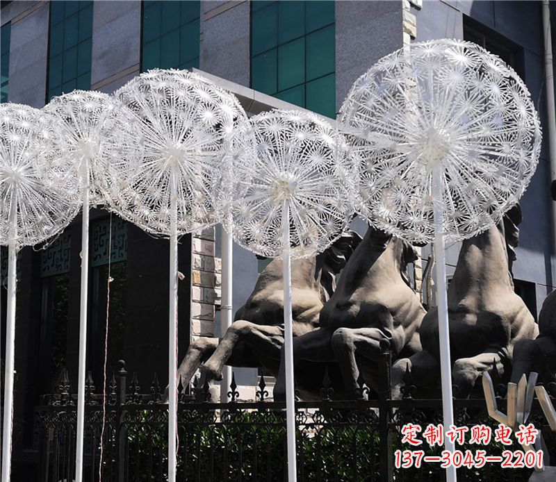 泰州中领雕塑致力打造高档不锈钢蒲公英雕塑