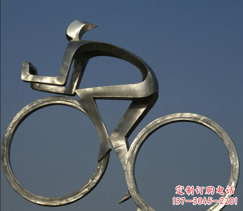 泰州不锈钢骑自行车雕塑