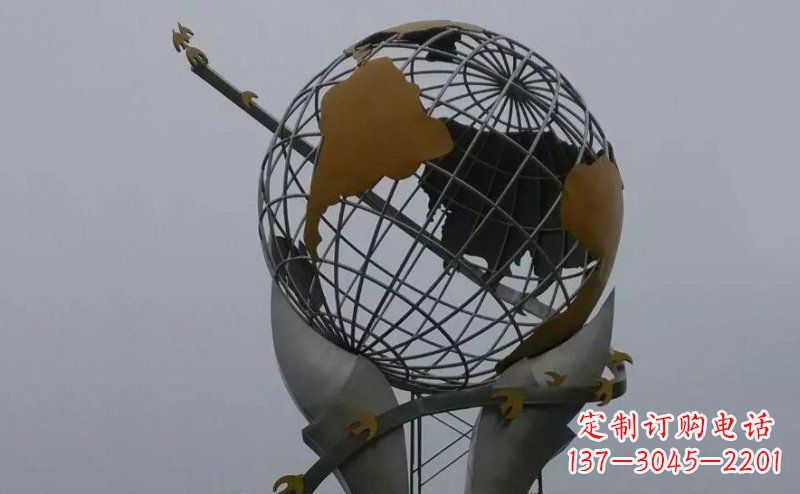 泰州不锈钢大地手托雕塑