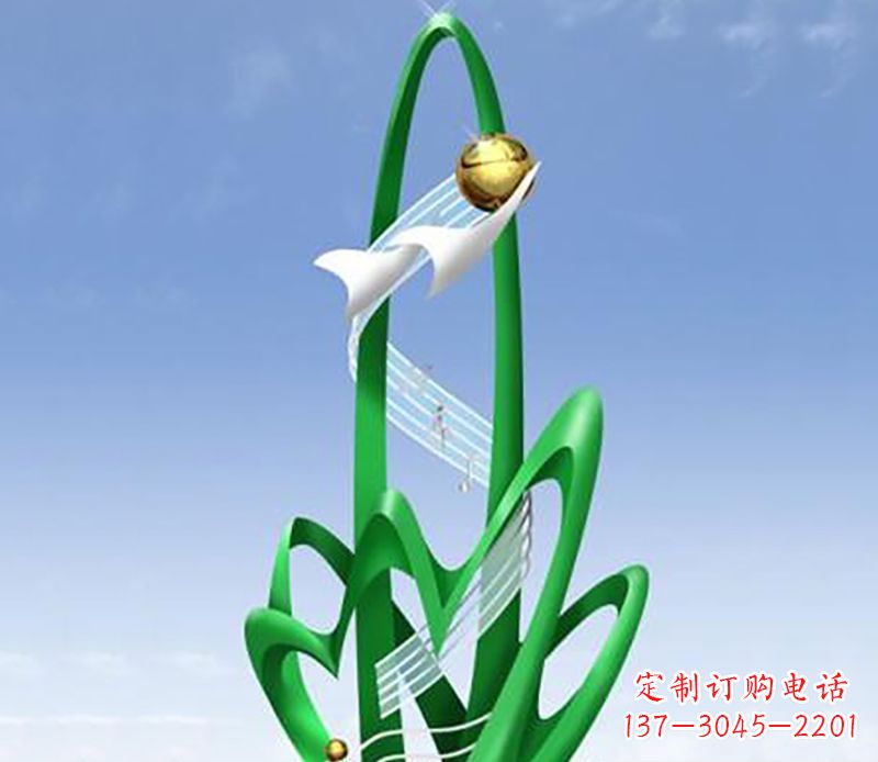 泰州广场不锈钢树叶景观雕塑
