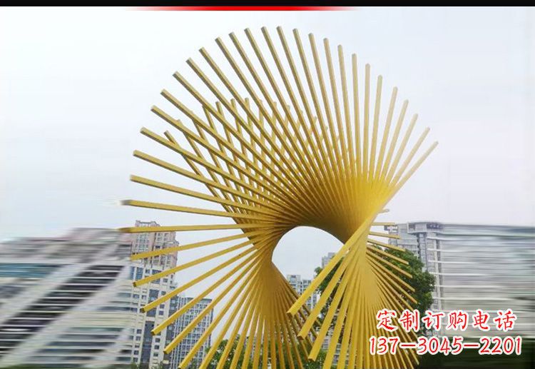 泰州广场不锈钢树枝扇形景观雕塑