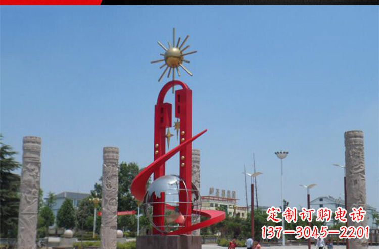 泰州精美不锈钢太阳花雕塑