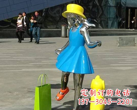 泰州中领雕塑:极致的不锈钢小女孩雕塑