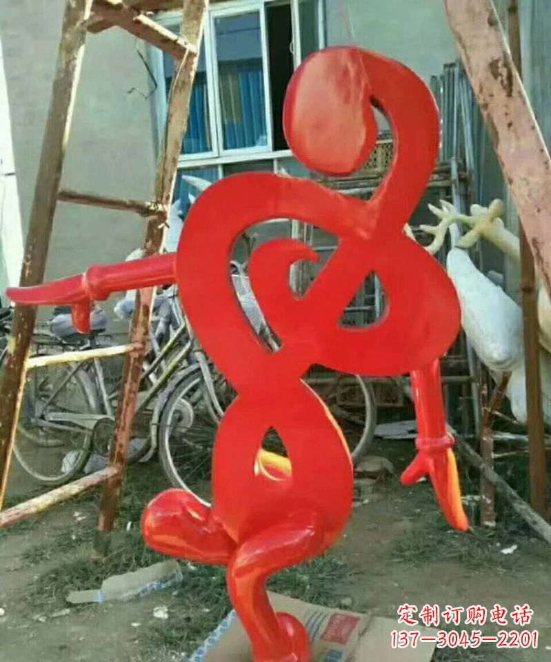 泰州中领雕塑-不锈钢音符抽象雕塑