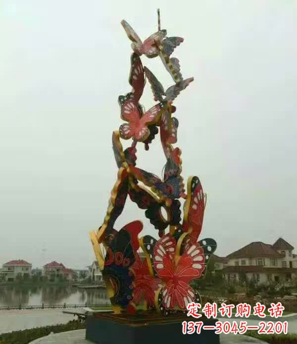 泰州中领雕塑:精美不锈钢蝴蝶雕塑