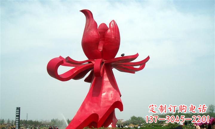 泰州广场不锈钢紫荆花雕塑