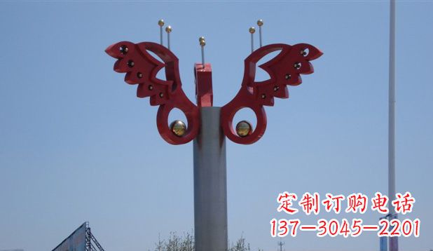 泰州广场抽象不锈钢蝴蝶雕塑