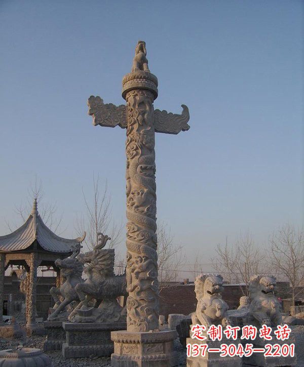 泰州广场大理石华表雕塑