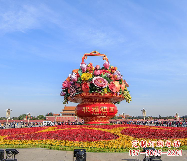 泰州大型不锈钢花篮雕塑,艺术缔造美好景观