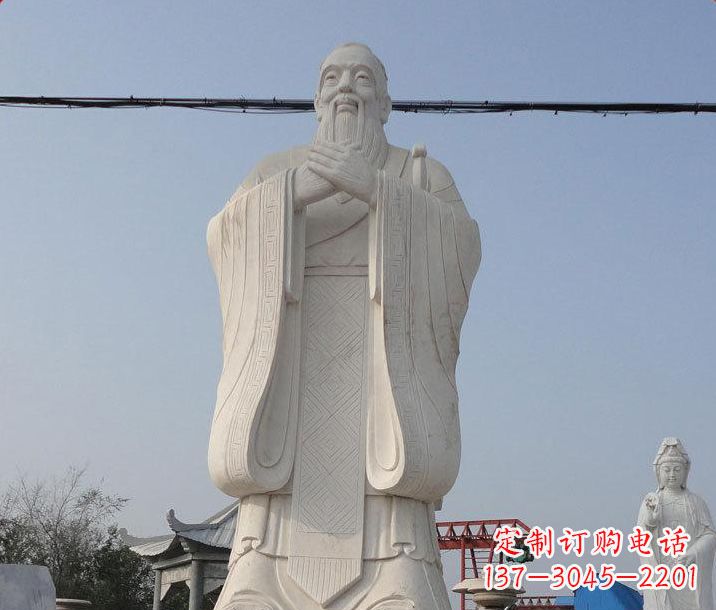 泰州雕刻传统文化——中领雕塑的大型石雕孔子