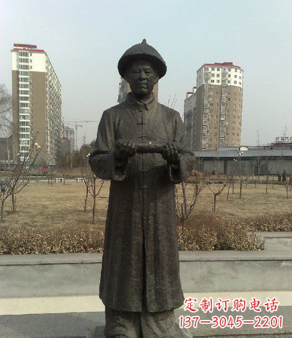 泰州广场地方名人人物铜雕