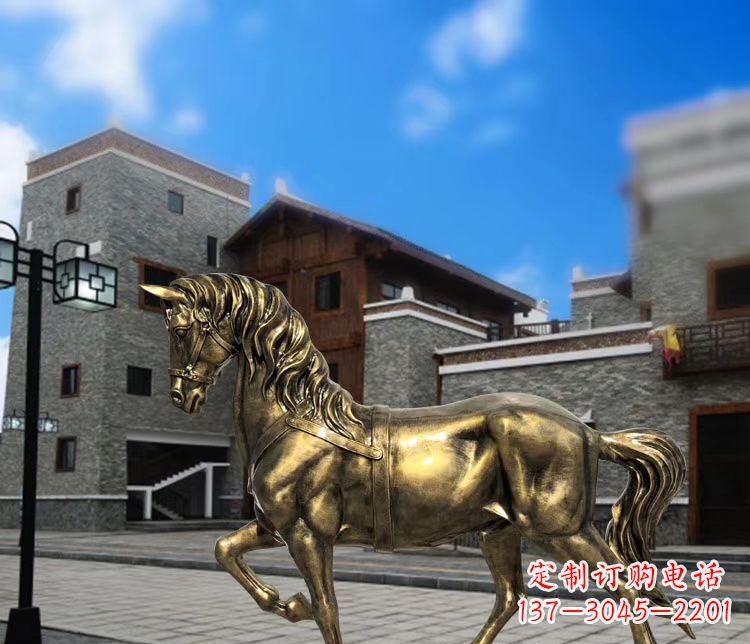 泰州金色动物雕塑,点缀您的园林景观