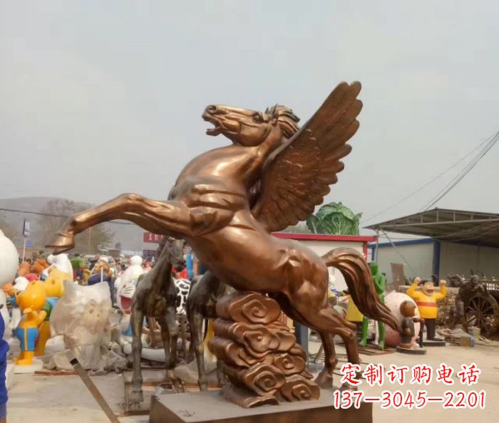 泰州广场飞马铜雕,精美绝伦