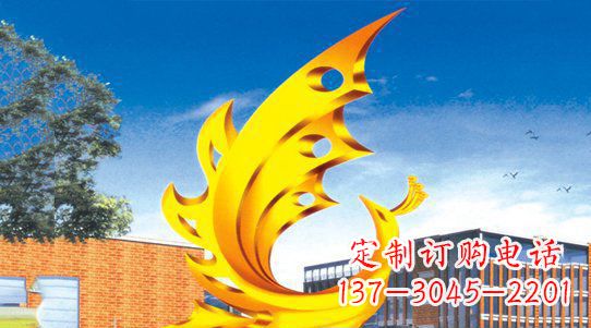 泰州广场凤凰不锈钢雕塑 (2)