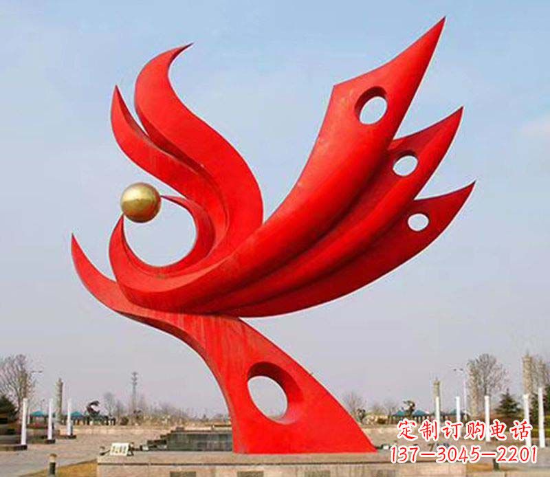 泰州中领雕塑——高质量的凤凰不锈钢雕塑
