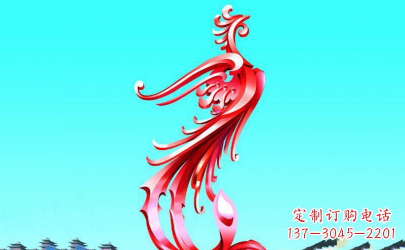 泰州精美的凤凰不锈钢塑料雕塑