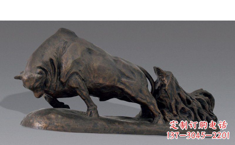 泰州广场耕地牛动物铜雕