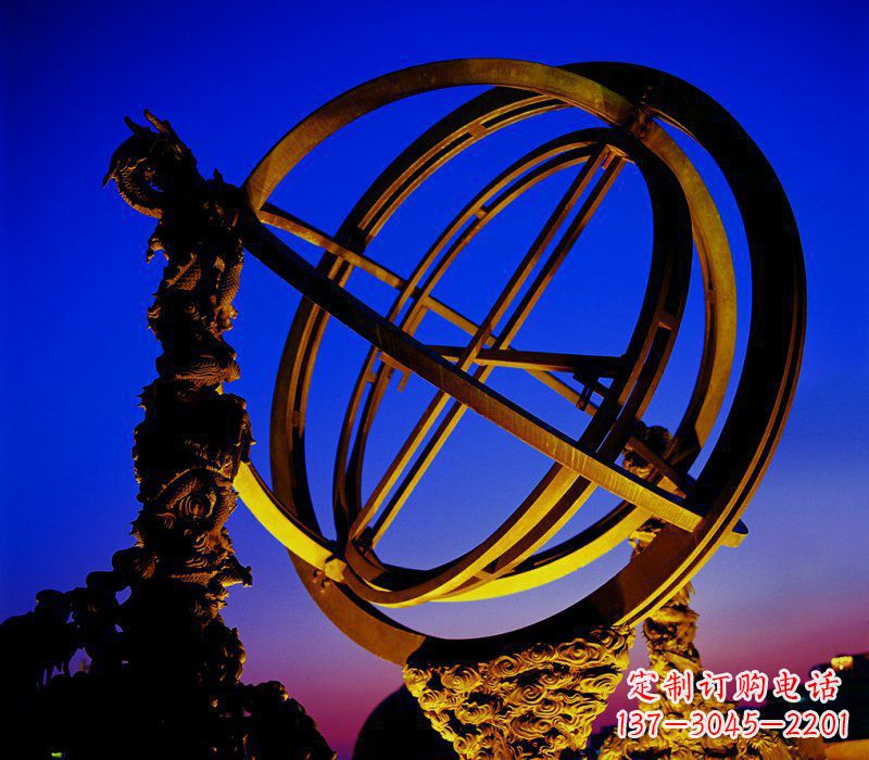 泰州广场古代天文仪器浑天仪铜鼎