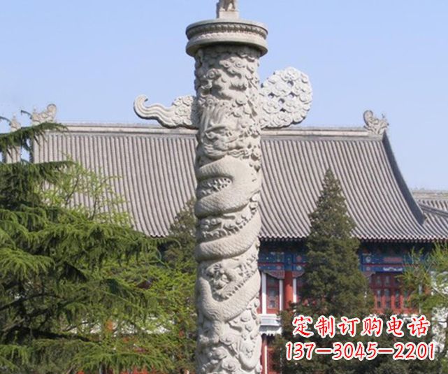 泰州广场华表景观石雕 (2)