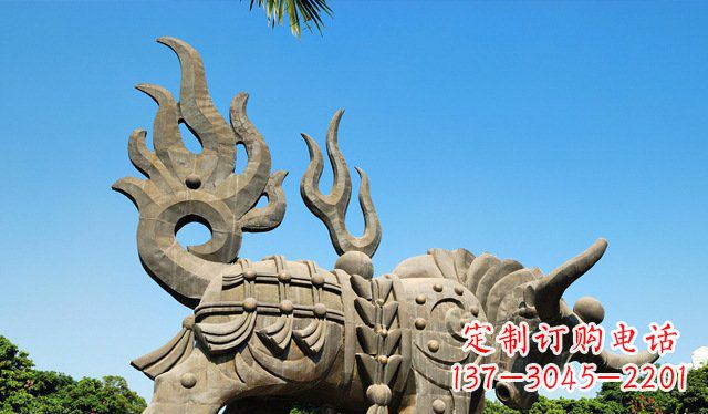 泰州铜牛雕塑,精致美观的热带雕塑