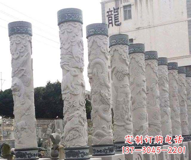 泰州中领雕塑大理石古典龙柱石雕