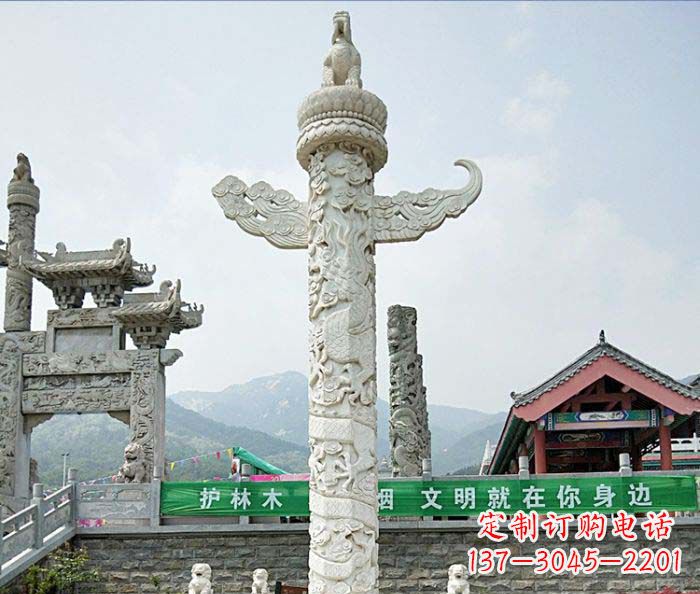 泰州广场景观大理石华表石雕