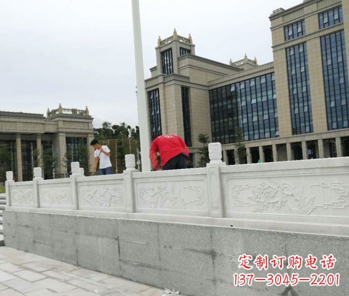 泰州广场景观大理石栏板雕塑 (2)