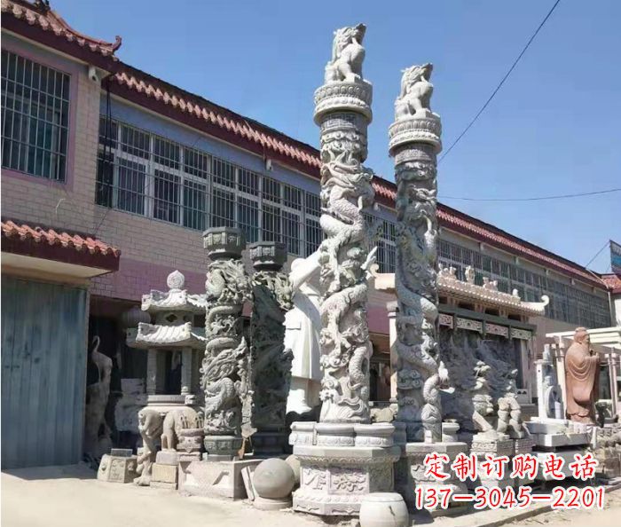 泰州品质考究的大理石龙柱石雕