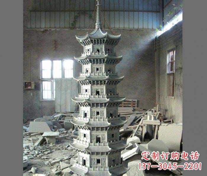 泰州广场景观多层宝塔石雕