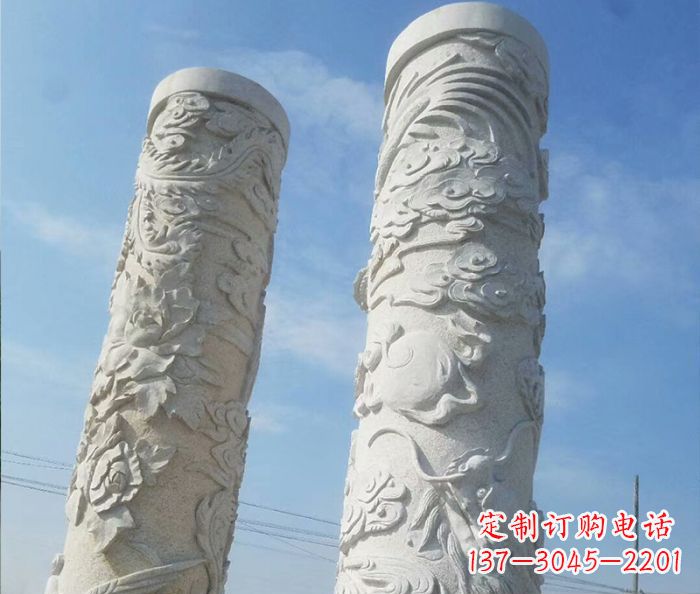 泰州艺术化的广场龙柱石雕