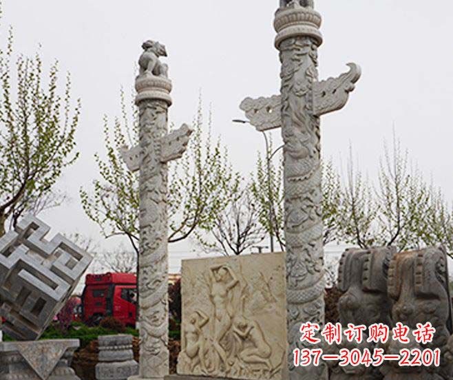 泰州盘龙柱石雕华丽装点美丽家园