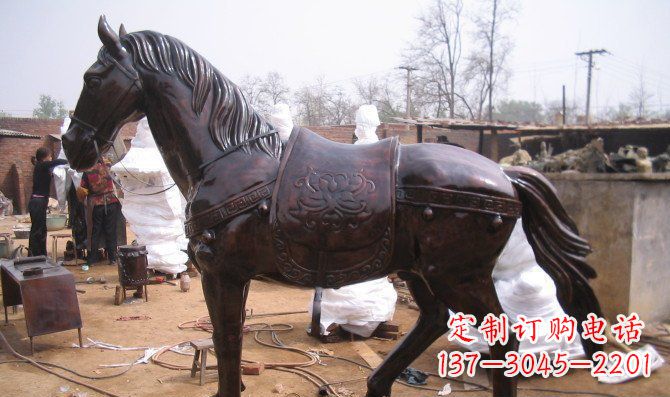 泰州广场骏马小马动物铜雕