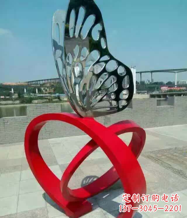 泰州中领雕塑|以不锈钢打造的高端蝴蝶雕塑