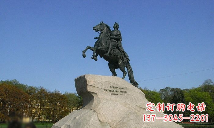 泰州高贵威武的骑马铜雕