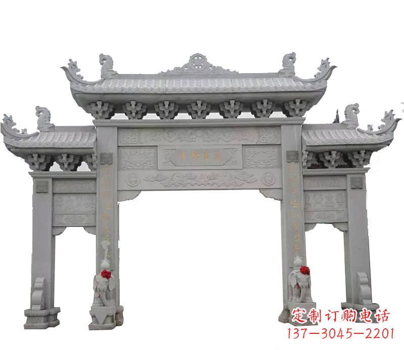 泰州广场牌坊石艺雕塑,增添非凡的景观魅力