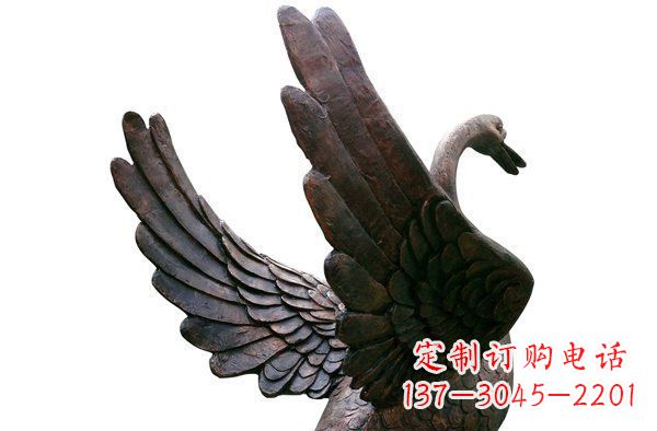 泰州中领雕塑|优雅大气的铜雕天鹅