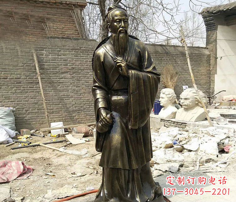 泰州传承医德耀中华——华佗铜雕