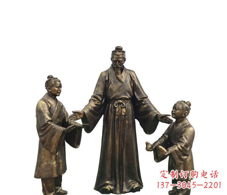 泰州精美铜雕孔融雕塑,温柔释放你的情怀