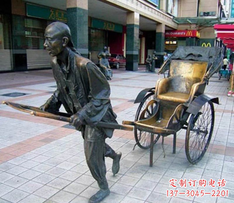 泰州黄包车雕塑,艺术品级的装饰