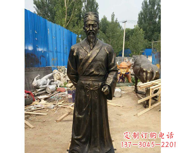 泰州领雕塑定制广场铜雕刘备人物雕塑