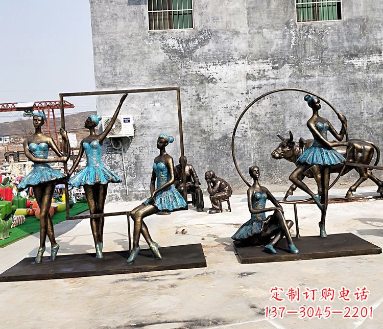 泰州广场铜雕美女人物雕塑