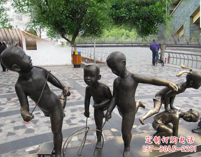 泰州专业定制广场铜雕儿童雕塑