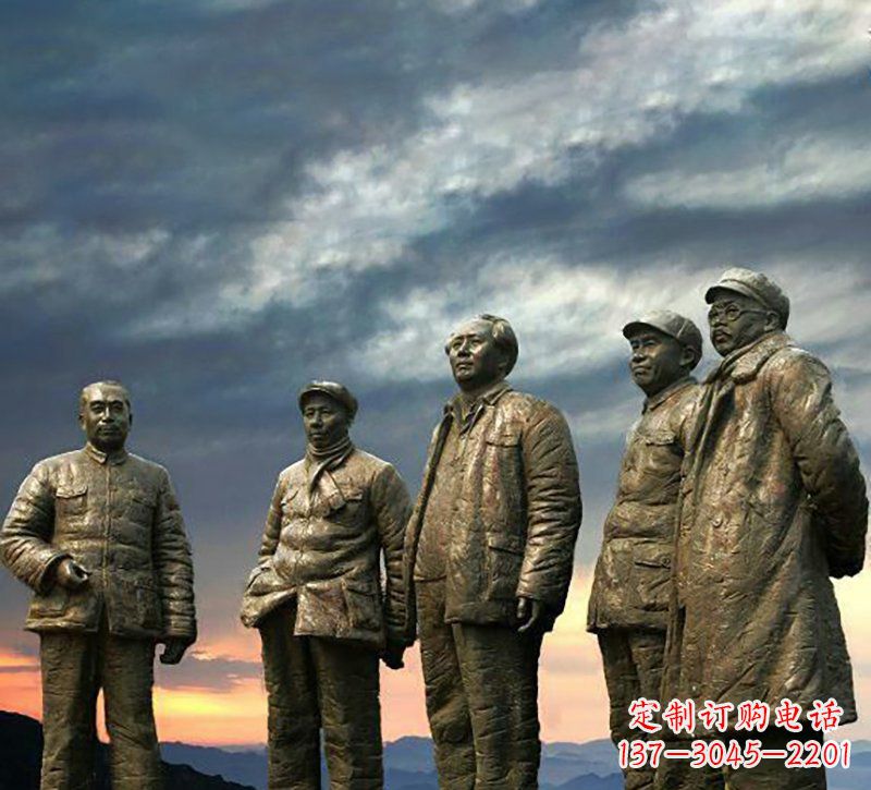 泰州广场五大伟人铜雕