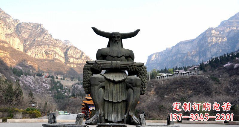 泰州广场炎帝景观铜雕