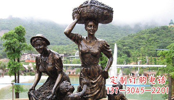 泰州中领雕塑丰收葡萄铜雕